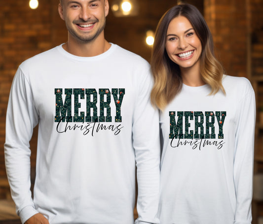 🎄Merry Christmas With ornament , Christmas Shirts for Family | Matching Holiday Shirts | Personalized Family Christmas Outfits