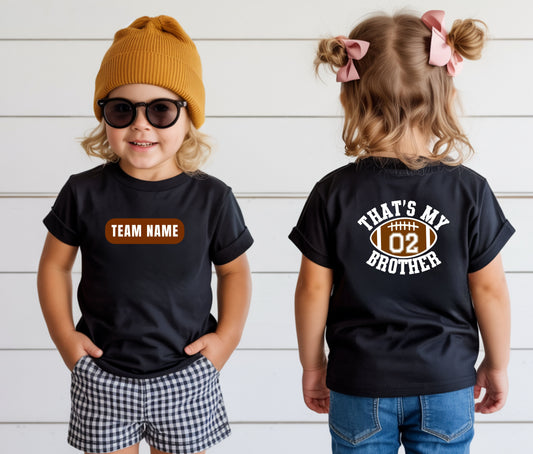 🏈 Custom Football Family Shirts | Game Day Matching Shirts | Personalized Football Team Support Tees