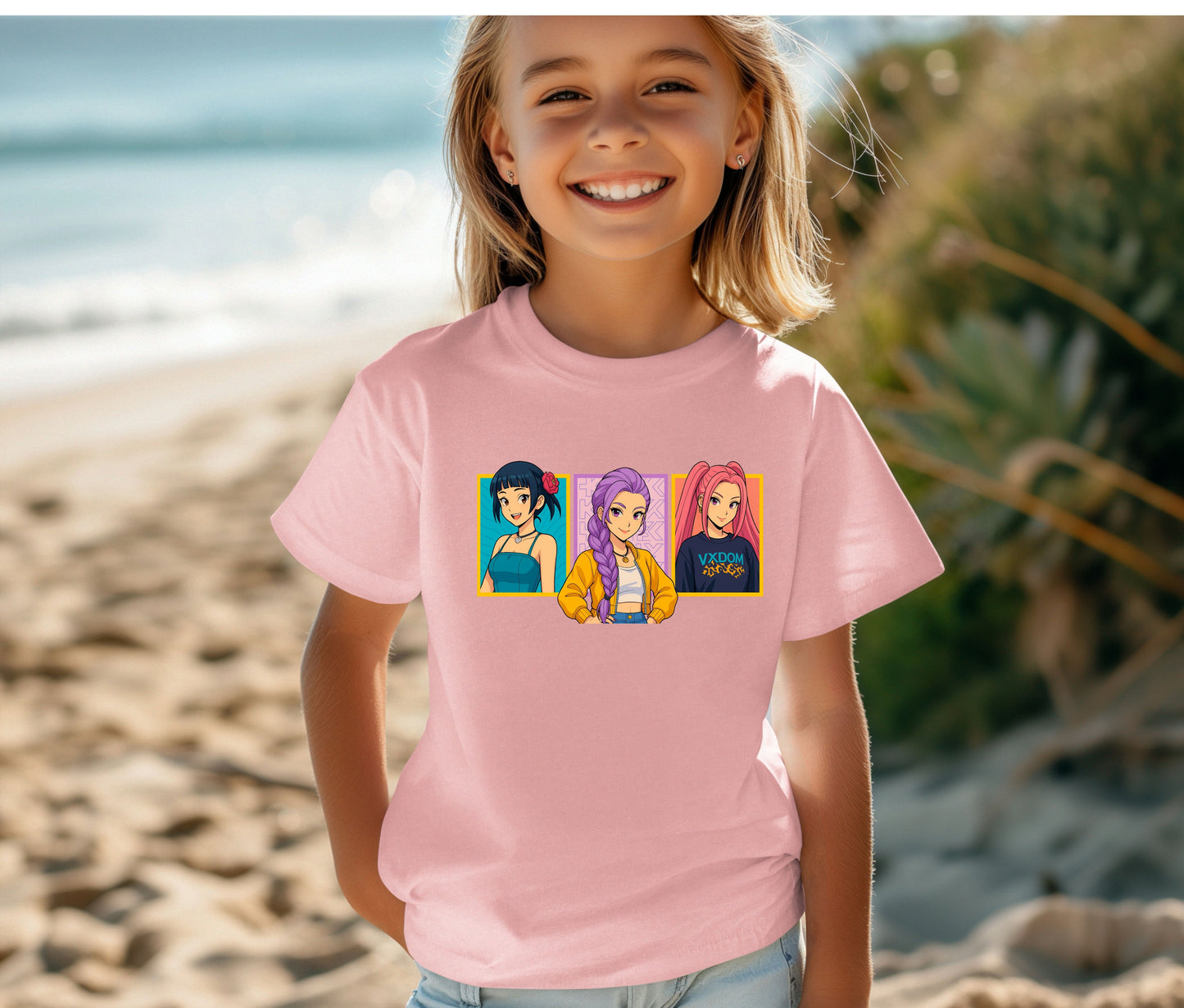 🩷 Pop, Style and Sister Vibes K-Pop T-Shirt | Cute Korean Fashion Shirt | Anime Girl Group Tee | Aesthetic K-pop Gift for Fans