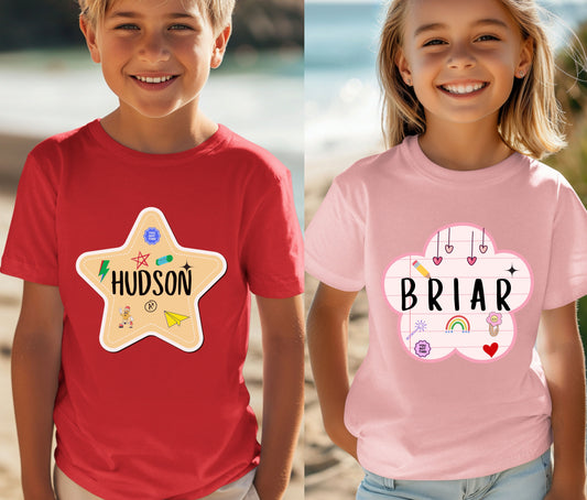 Custom Name Tee | First Day of School Outfit | Kids Shirt | Custom Kids T-Shirt