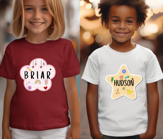 Custom Name Tee | First Day of School Outfit | Kids Shirt | Custom Kids T-Shirt