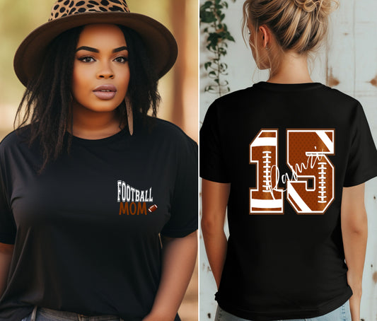 🏈 Custom Football Family Shirts | Game Day Matching Shirts | Personalized Football Team Support Tees