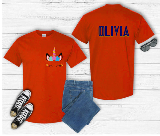 Kids Personalized Pocket Image T-Shirt – Custom Name Tee with Fun Front Pocket Design Choice