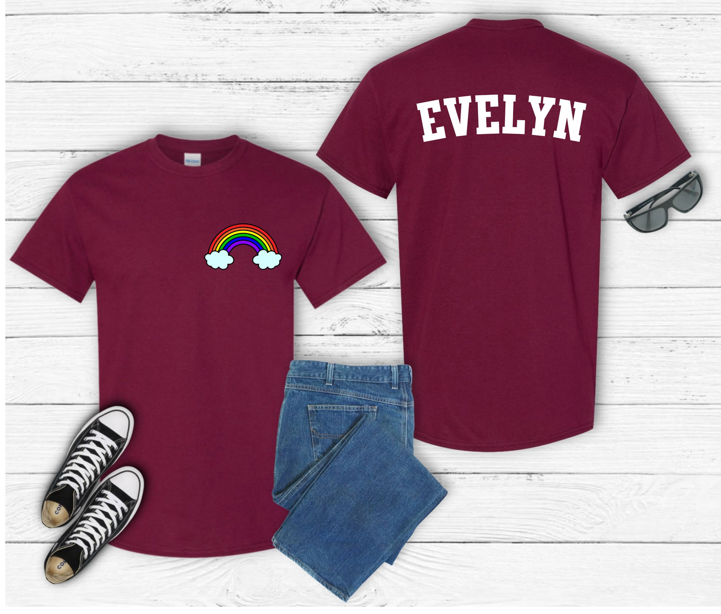 Kids Personalized Pocket Image T-Shirt – Custom Name Tee with Fun Front Pocket Design Choice