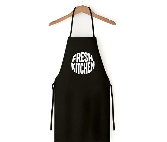 Custom Bib Apron - Unisex Black Apron  with 2 Roomy Pockets Machine Washable for Kitchen Crafting BBQ Drawing