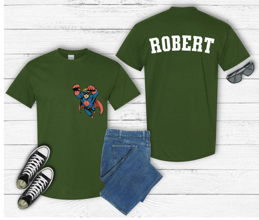Kids Personalized Pocket Image T-Shirt – Custom Name Tee with Fun Front Pocket Design Choice