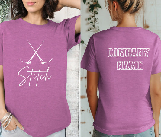 Custom Logo Shirt with Company Name on Back – Personalized Business Branding Tee – Custom Workwear T-Shirt for Teams, Events, and Staff