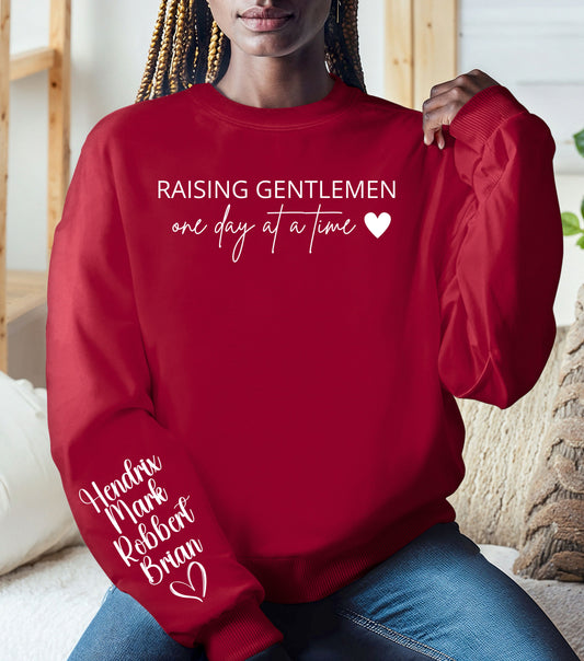 Custom Name Sweatshirt – Personalized Family or Kids’ Names on Sleeve | Cozy Crewneck for Moms, Dads & Grandparents | Gift for Parents & Loved Ones