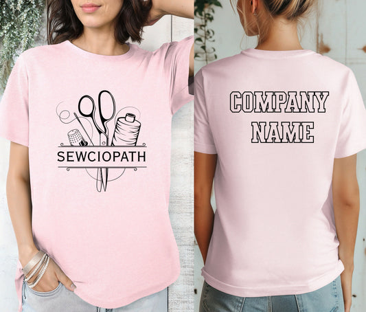 Custom Logo Shirt with Company Name on Back – Personalized Business Branding Tee – Custom Workwear T-Shirt for Teams, Events, and Staff