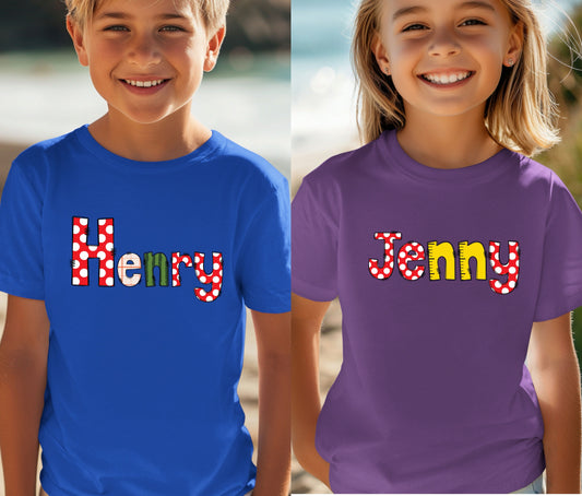Custom Name Tee | First Day of School Outfit | Kids Shirt | Custom Kids T-Shirt