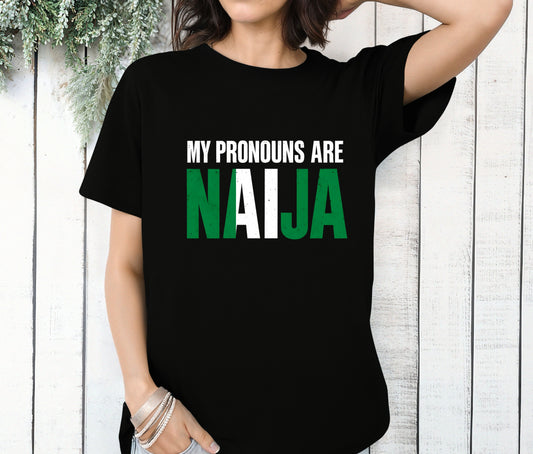 Naija to the World T-Shirt – Nigerian Pride Shirt | African Heritage Tee | Green White Green Nigeria Flag Shirt | Unisex Naija Culture Tee