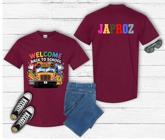 Back to School Shirt for Kids – Custom Name Tee | First Day of School Outfit | Preschool & Kindergarten Shirt | Custom Kids T-Shirt