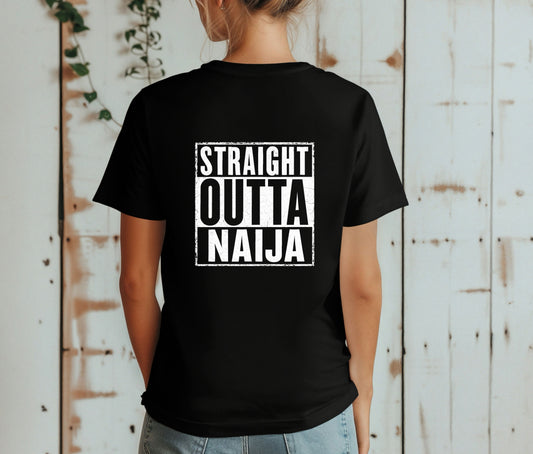 Naija to the World T-Shirt – Nigerian Pride Shirt | African Heritage Tee | Green White Green Nigeria Flag Shirt | Unisex Naija Culture Tee