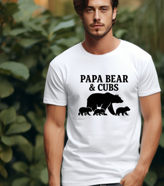 Papa Bear and Cubs  – Custom Matching Family Shirts – Mother’s Day & Father’s Day Gift Idea