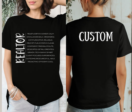 Realtor Shirt, Real Estate Shirt Gift For Realtor, Personalized Realtor T-Shirt, Custom Realtor Life Shirts, Real Estate Agent Gift T-Shirts