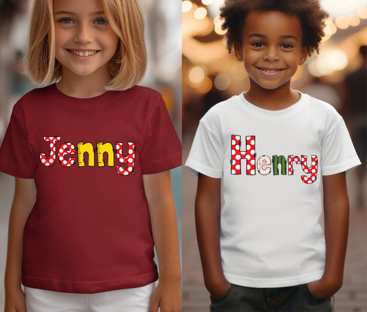 Custom Name Tee | First Day of School Outfit | Kids Shirt | Custom Kids T-Shirt
