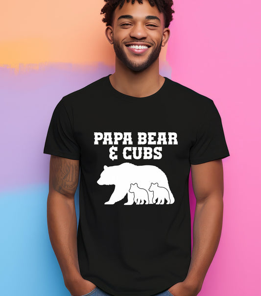 Papa Bear and Cubs  – Custom Matching Family Shirts – Mother’s Day & Father’s Day Gift Idea