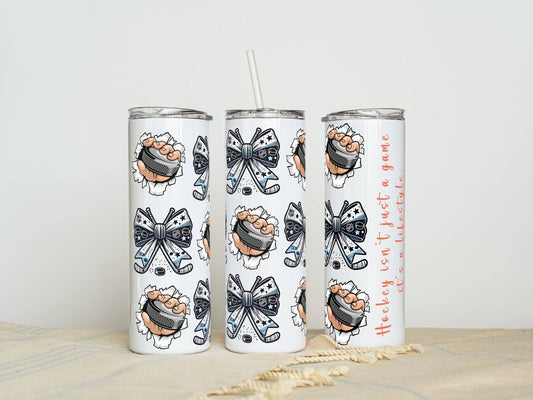 20 oz Hockey Stainless Steel Tumbler – Insulated Travel Mug with Lid & Straw | Customizable | Hot & Cold Drinkware | Gift for Him, Her, or Kids (Copy)
