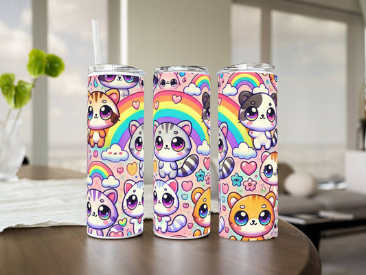 20oz Stainless Steel Tumbler – Insulated Travel Mug with Lid & Straw | Customizable | Hot & Cold Drinkware | Gift for Him, Her, or Kids