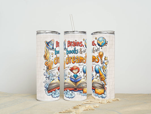 20oz Stainless Steel Tumbler – Insulated Travel Mug with Lid & Straw | Customizable | Hot & Cold Drinkware | Gift for Him, Her, or Kids