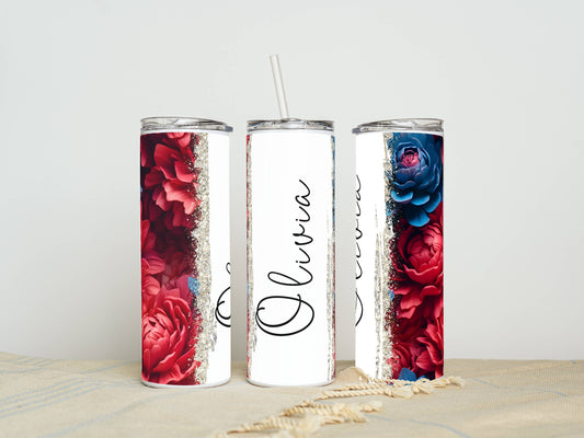 20oz Stainless Steel Tumbler – Insulated Travel Mug with Lid & Straw | Customizable | Hot & Cold Drinkware | Gift for Him, Her, or Kids