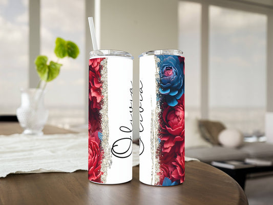20oz Stainless Steel Tumbler – Insulated Travel Mug with Lid & Straw | Customizable | Hot & Cold Drinkware | Gift for Him, Her, or Kids