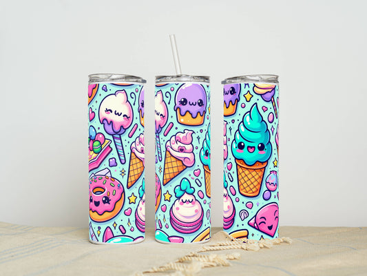 20oz Stainless Steel Tumbler – Insulated Travel Mug with Lid & Straw | Customizable | Hot & Cold Drinkware | Gift for Him, Her, or Kids