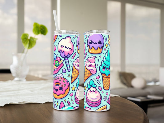 20oz Stainless Steel Tumbler – Insulated Travel Mug with Lid & Straw | Customizable | Hot & Cold Drinkware | Gift for Him, Her, or Kids